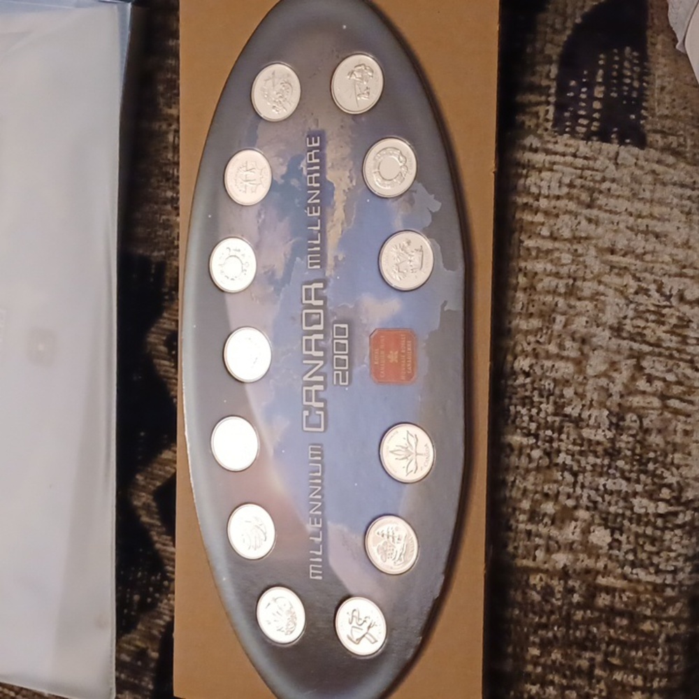Royal Canadian Mint Canada Millennium 25 Cent Coins - Set Of 13 Coins (2000)